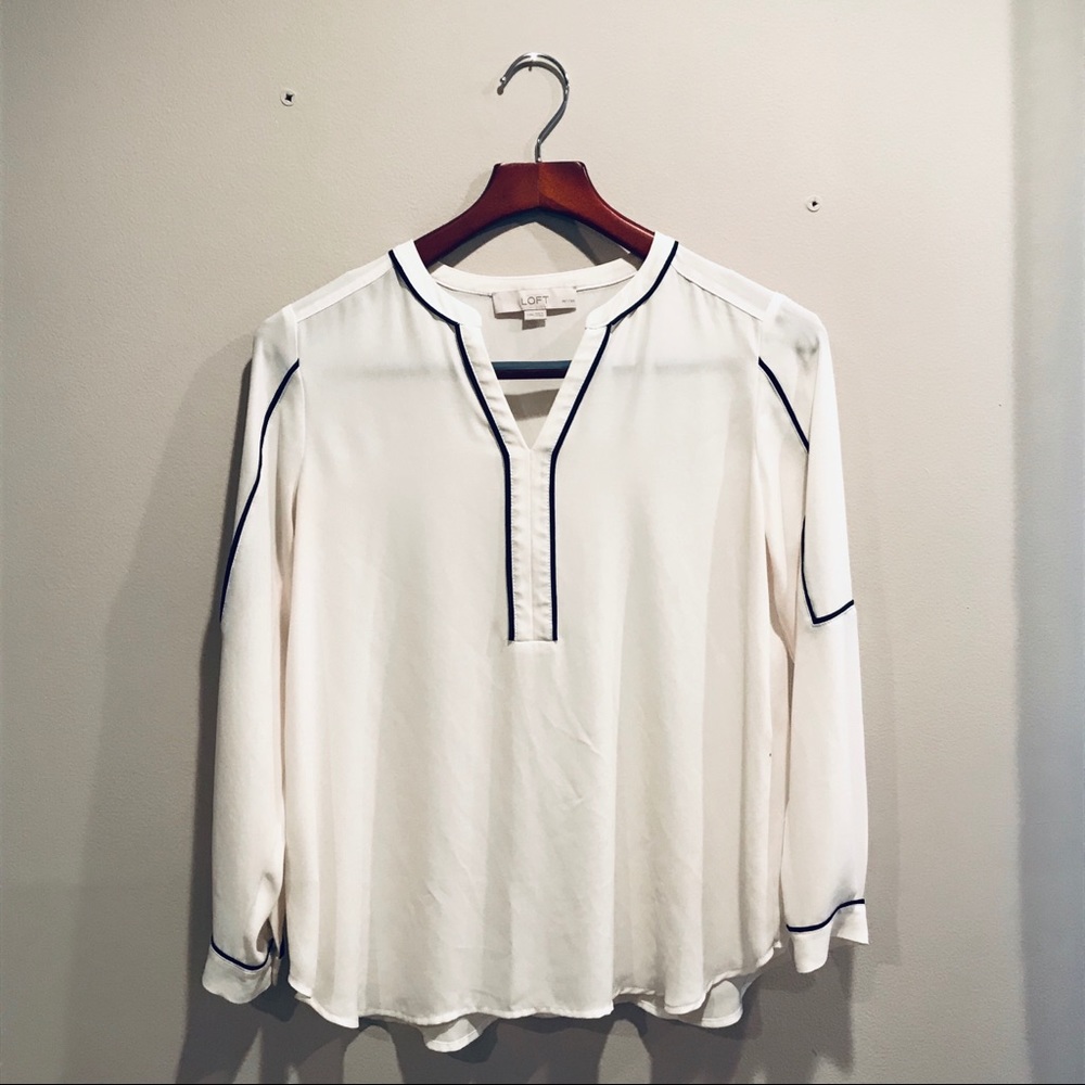 LOFT Maternity Blouse - Cream - Size XS